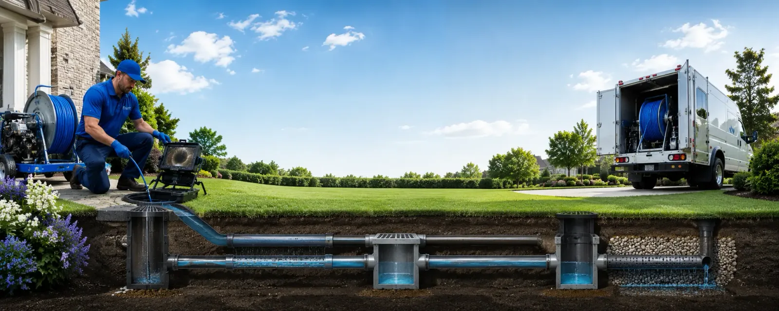 Outdoor drain cleaning information for Calera, AL